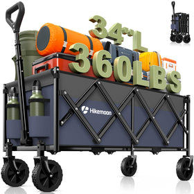 Hikemoon 34-inch extra-long wagon length provides extra interior space.