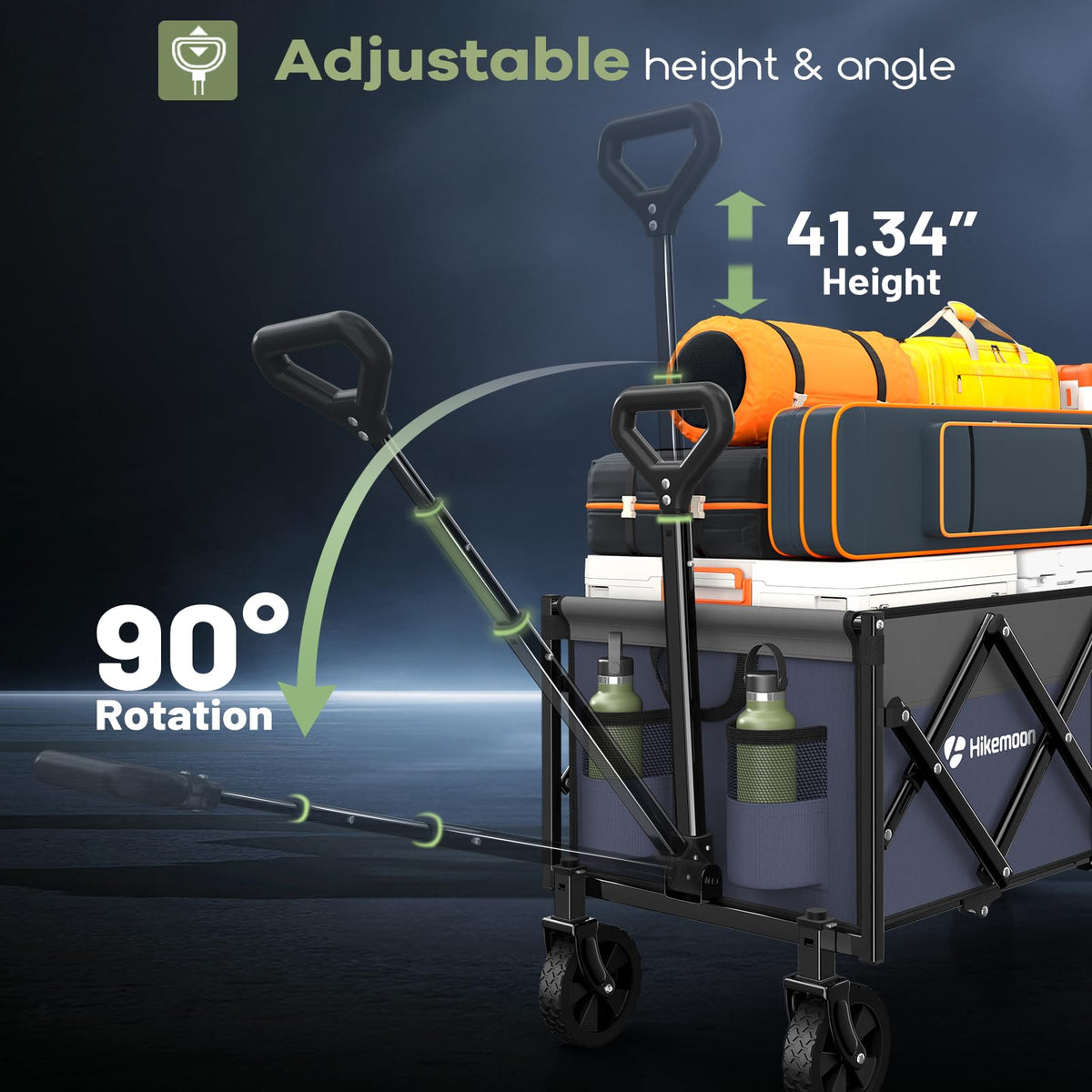 Hikemoon ideal for grocery, garden, sports, and camping trips.