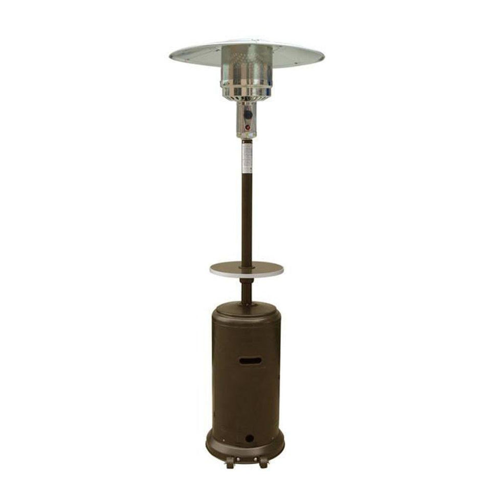 Hiland AZ Patio Heater flame provides cozy outdoor warmth for chilly evenings.