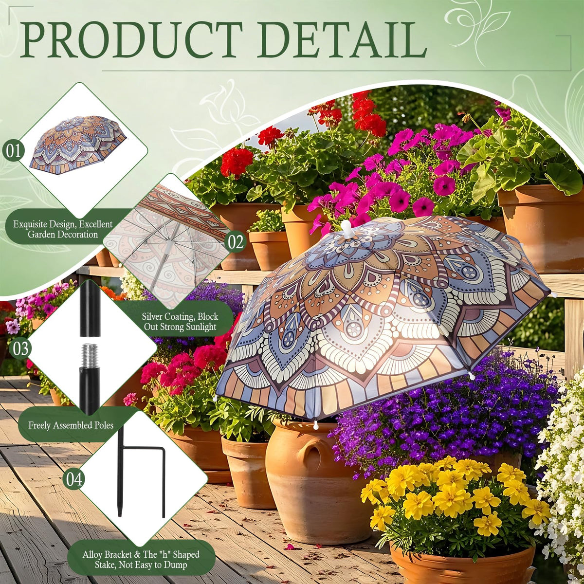 Durable polyester fabric shields from sun and light rain
