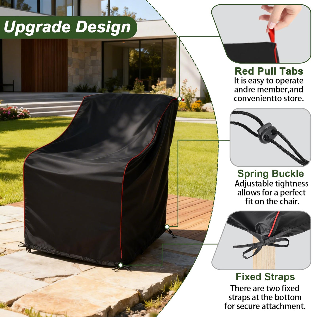 HillSetion cover with pull-ring handles for easy installation and removal.