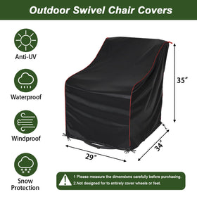 HillSetion chair cover showing drawstrings and buckles for secure wind-resistant fit.