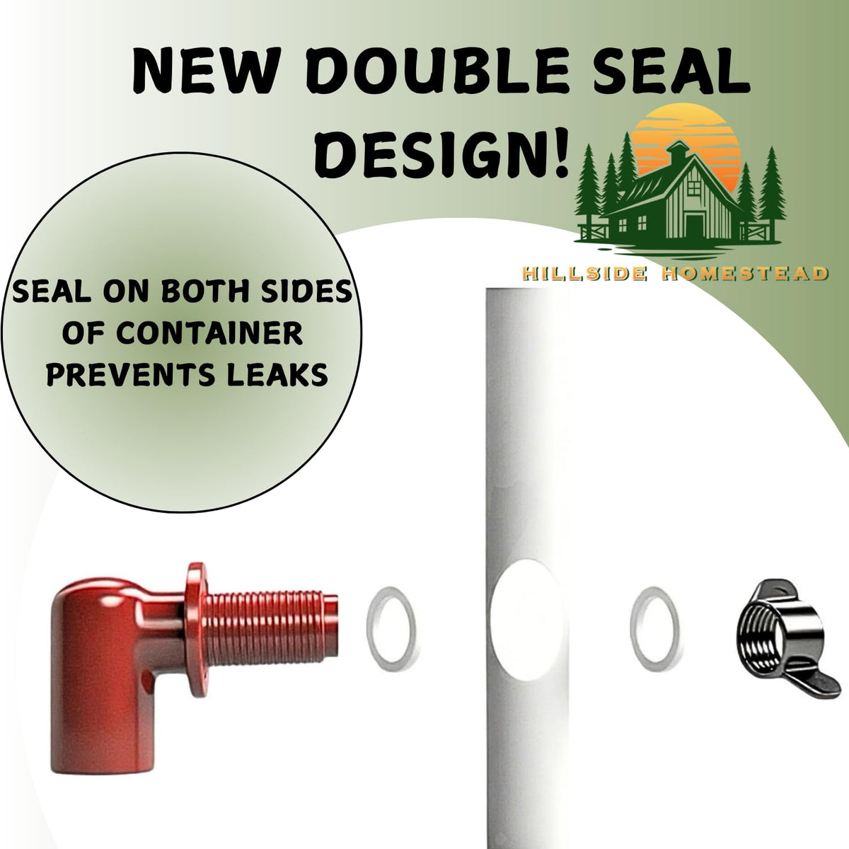 Close-up of Hillside Homestead leakproof dual seal on water cup