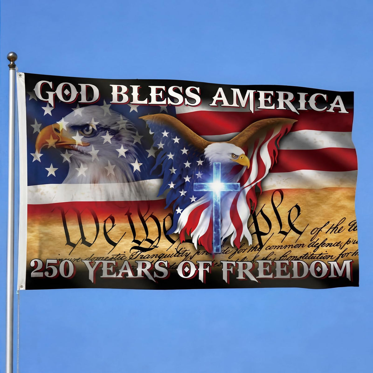 Hillsuren 250th anniversary flag double-sided for outdoor display