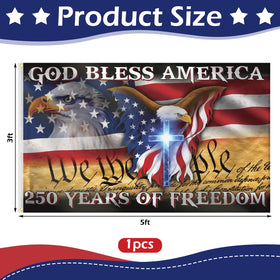 Hillsuren 3x5ft patriotic banner front and back visibility