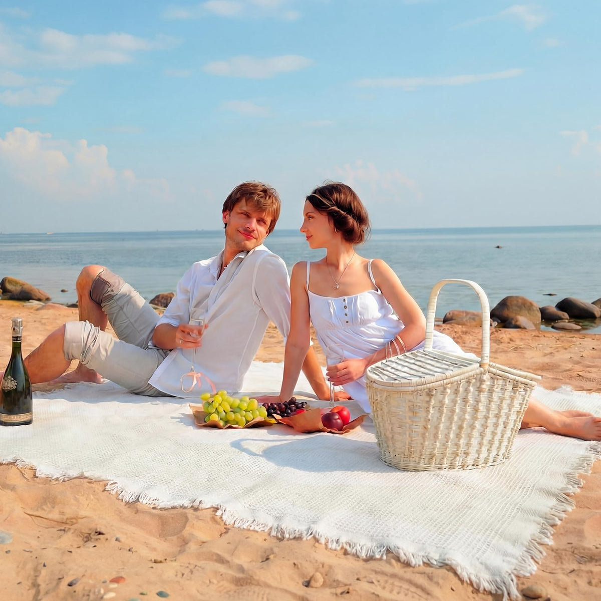 Hillsuren giant beach blanket soft cotton yarn offers cozy comfort