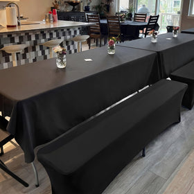Hillsuren machine-washable bench cover maintains a professional look.