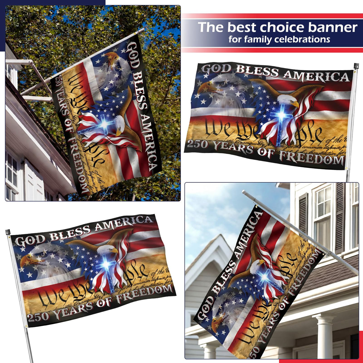 Hillsuren flag with reinforced grommets for easy installation