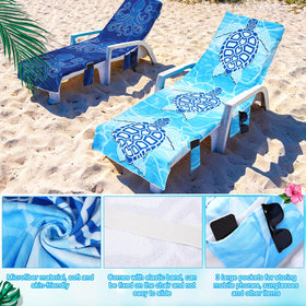 Hillsuren Side Pockets lounge towel highlights secure storage for sunglasses and phone