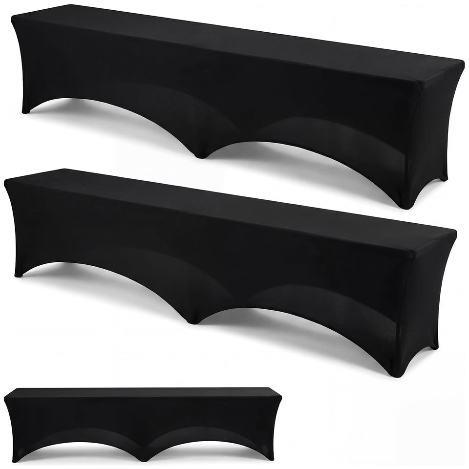 Hillsuren stretch bench cover on a 6ft bench delivers wrinkle-free seating for events.