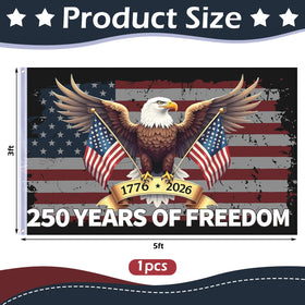 Hillsuren US flag featuring an eagle for patriotic outdoor display