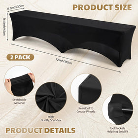 Hillsuren black bench cover in folding design ensures easy setup.