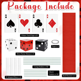 Himake casino giant card yard sign diamonds adds color to venues