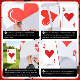 Himake casino giant card yard sign spades brightens entrances for the event
