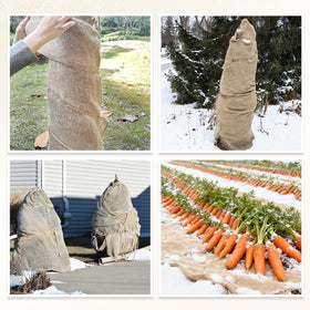Himake landscaping burlap fabric used as a ground cover in borders and beds.