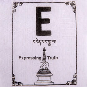 HIMALAYAN BAZAAR Tibetan prayer flags feature unhemmed edges that flutter.