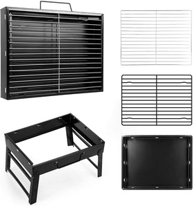 Himaly removable grill rack simplifies cleaning after backyard grilling.