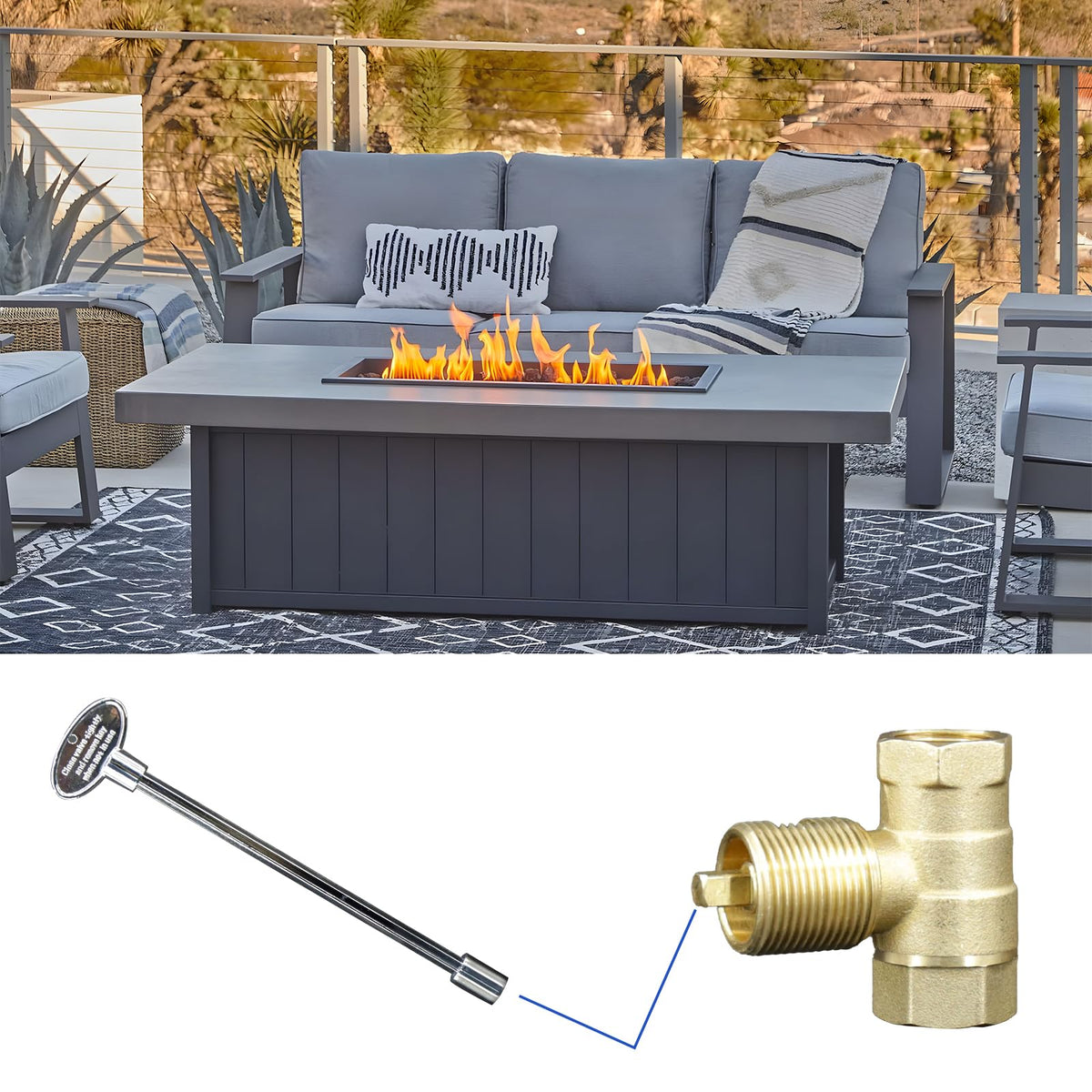 Precision-machined surface of the Himaweek key ensures smooth valve turns.