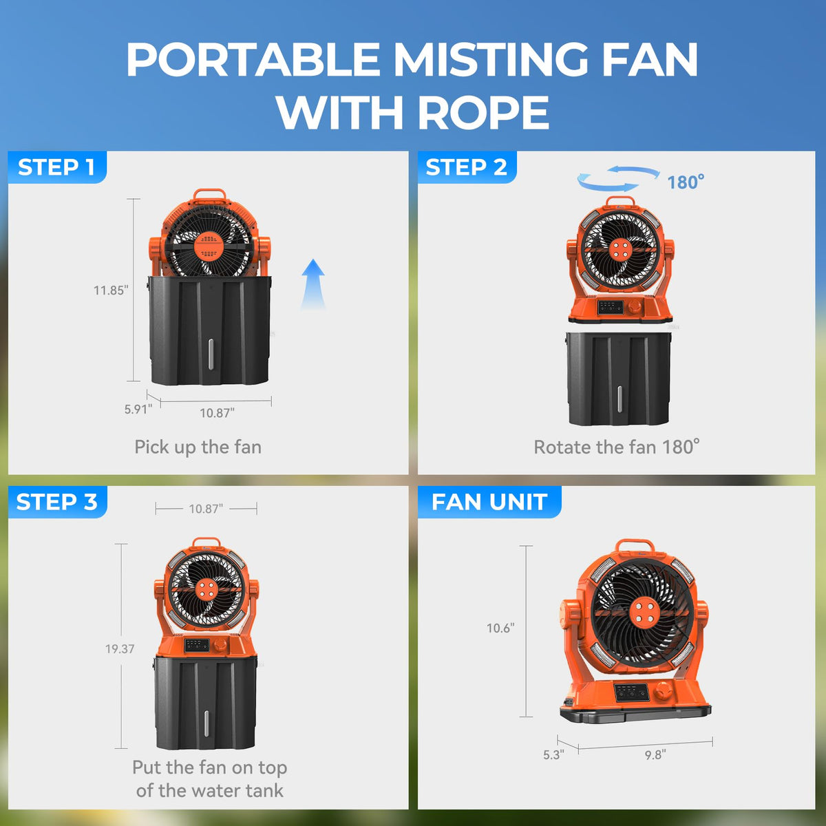 HIMONI 20000mAh battery provides long runtime for camping
