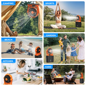HIMONI misting fan waterproof charging port for outdoor reliability