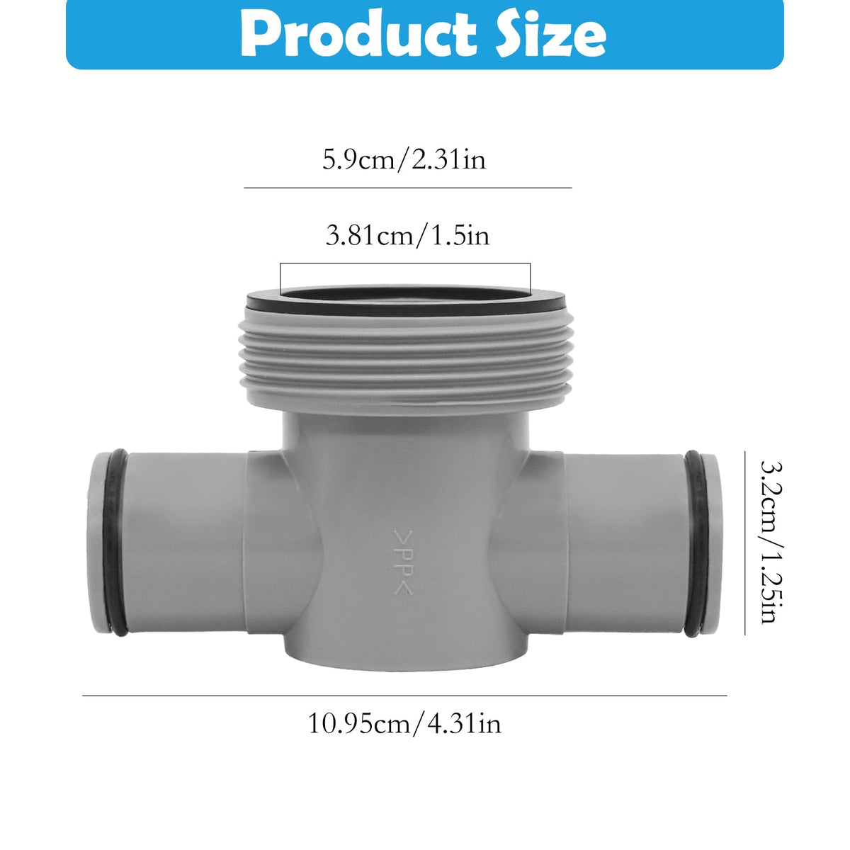 HINGTAI P61408 fits 1.5in to 1.25in hoses for versatile pool setups