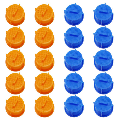 HINGTAI orange-blue two-color filter set labeled for hot and cold valves