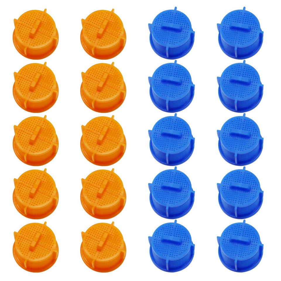 HINGTAI orange-blue two-color filter set labeled for hot and cold valves