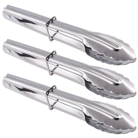 HINMAY mini stainless steel serving tongs in studio shot for easy, versatile serving.