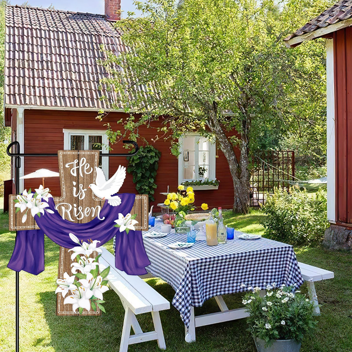 Hinsly Oxford cloth Easter flag designed for durability