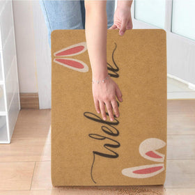 HinyBoeh Dirt-trapping coir mat keeps mud outside the door