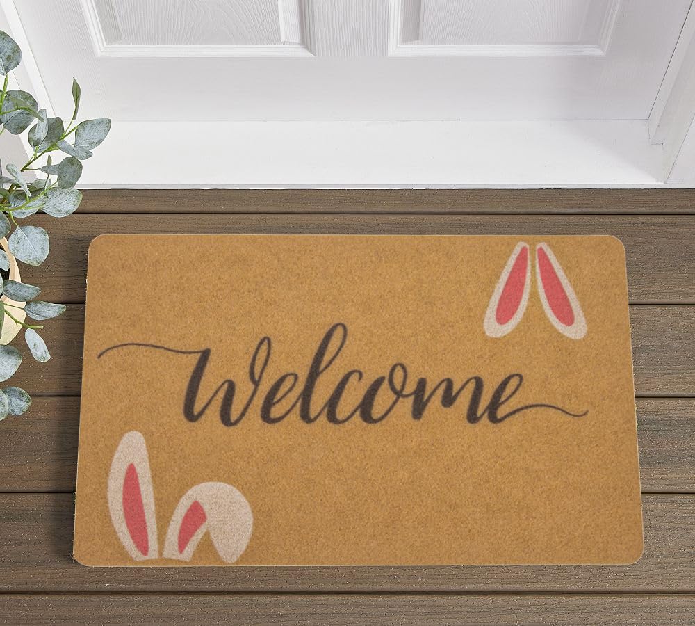 HinyBoeh Spring entryway mat enhances porch and foyer decor