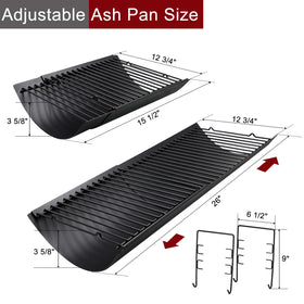 Hiorucet enamel ash pan endures high heat and resists rust for long lasting grilling days.