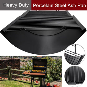 Hiorucet ash pan with grate hangers included for easy setup and ash disposal.