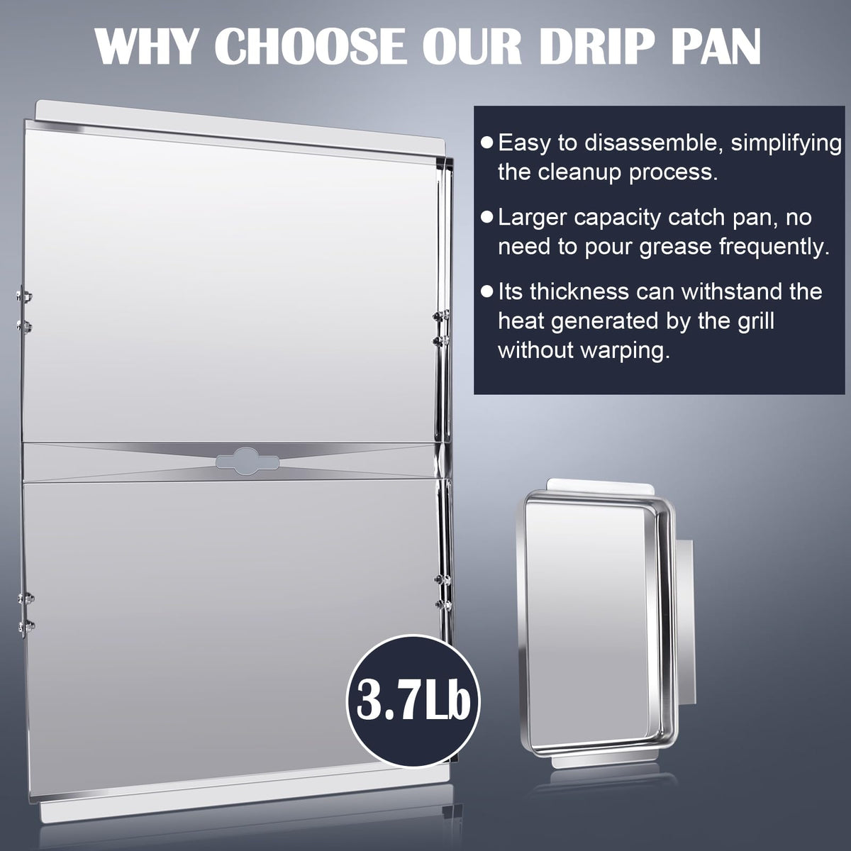 Hiorucet easy-clean design speeds grill maintenance.