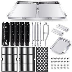 Hiorucet Dyna Glo grates ensure even grilling across multiple cook zones.