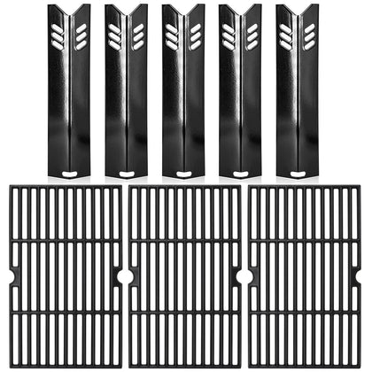 Hiorucet cast-iron grill grates for Dyna Glo provide even heat and easy cleaning.
