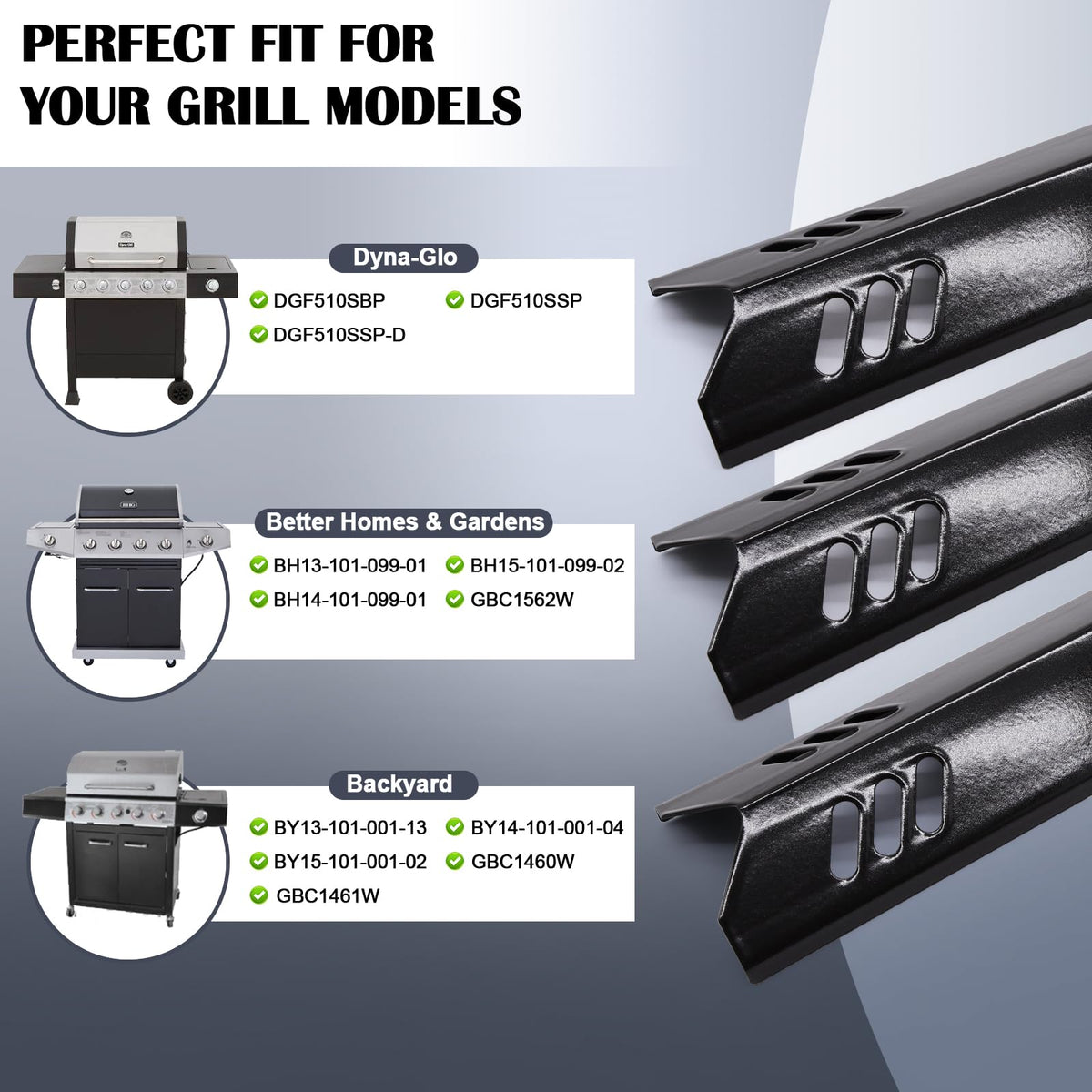 Hiorucet cast iron grates resist warping during grilling sessions