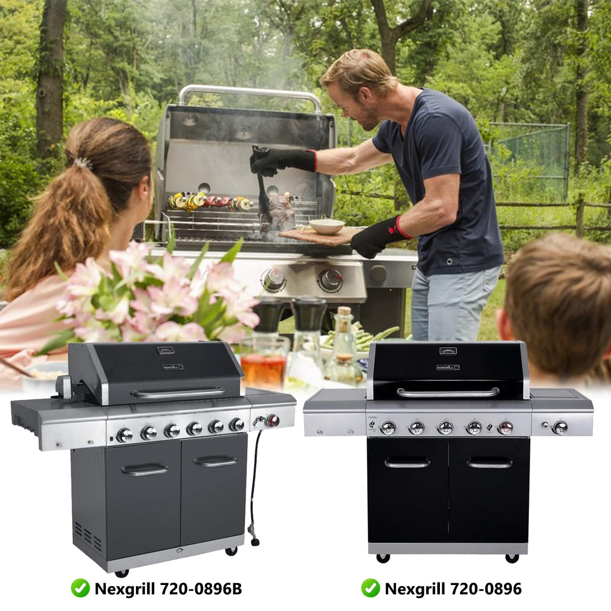 Hiorucet Nexgrill grill grates 17x11 inch for even cooking