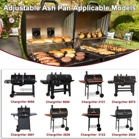 Hiorucet wide fit compatibility covers many Chargriller models for versatile use.