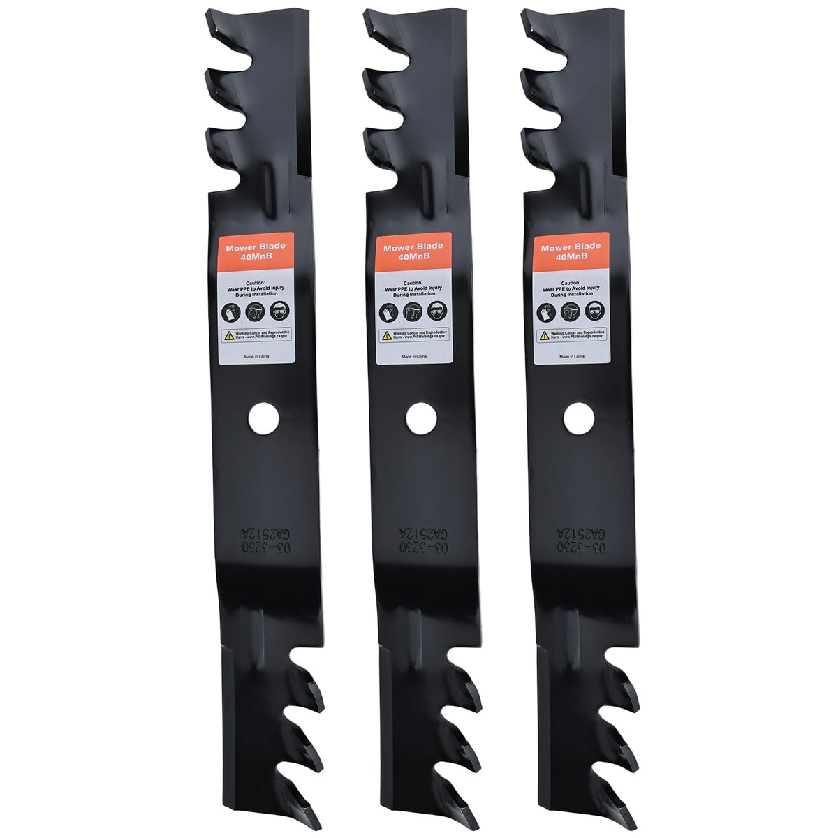 Hipa 112975903 mulching blades pack for Toro mowers, ready for a clean cut.