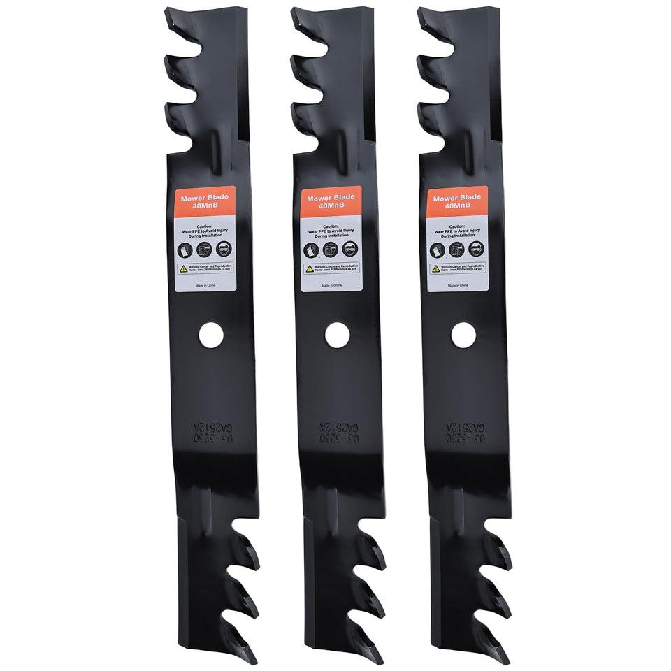 Hipa 112975903 mulching blades pack for Toro mowers, ready for a clean cut.