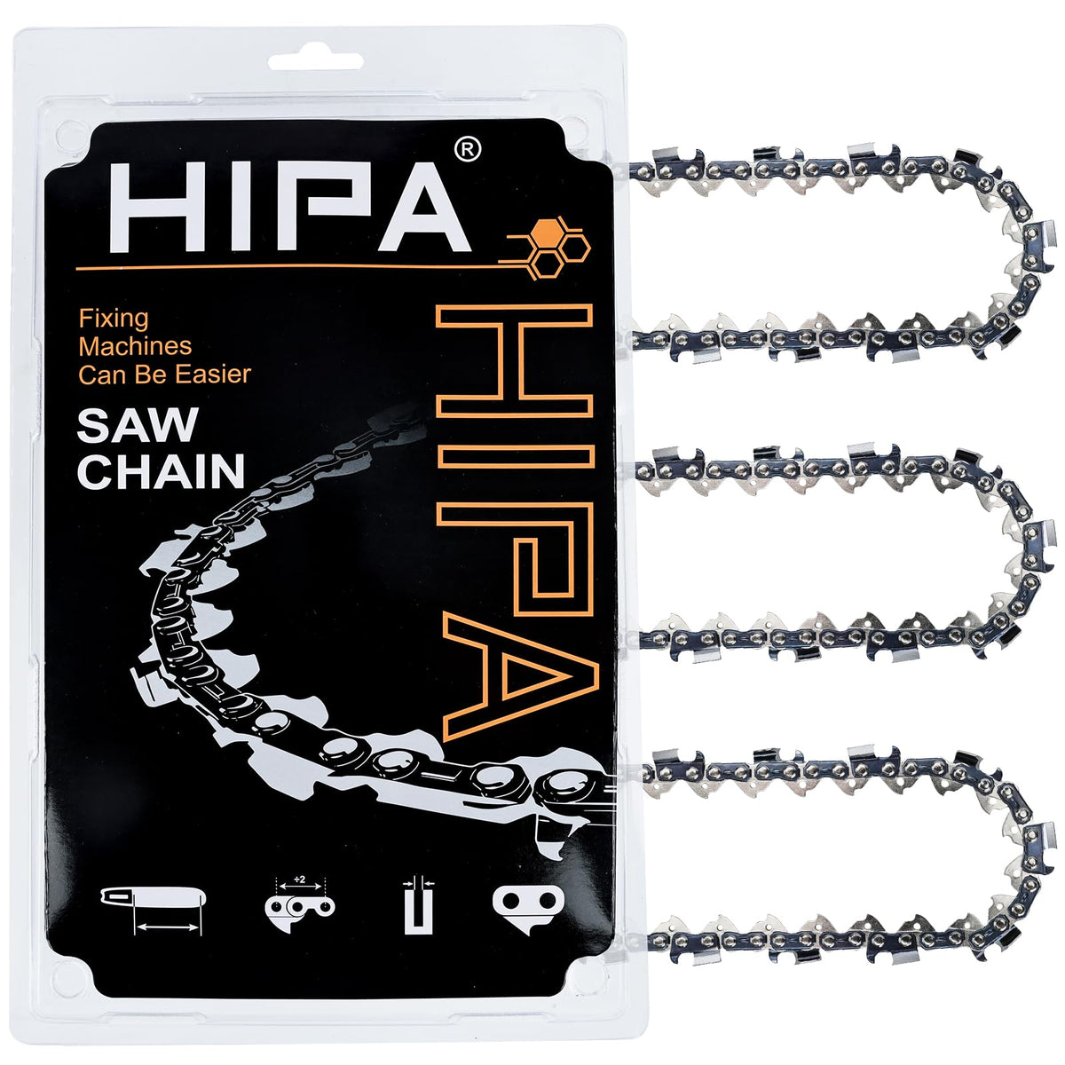 Hipa 20-inch chain assembly for saw compatibility and steady cuts