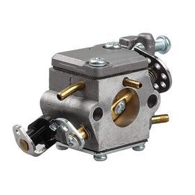 Anodized body with rubber diaphragms supports dependable carburetor performance.