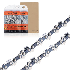 Hipa 2-pack 16-inch chain close-up of durable carbon steel for lasting cuts.
