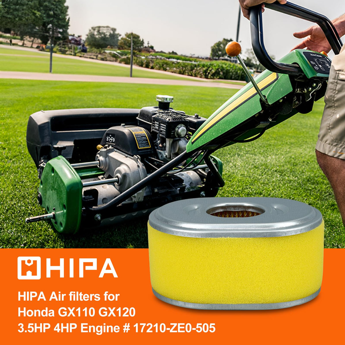 HIPA 2-pack Honda GX120 side view with rugged liners for durable filtration