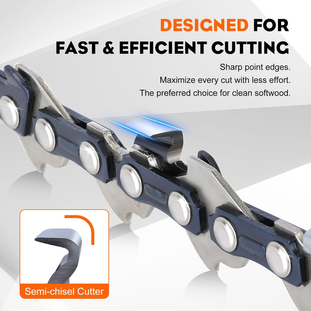 Hipa 8-inch Homelite UT-43160 compatible chain for efficient limb work.
