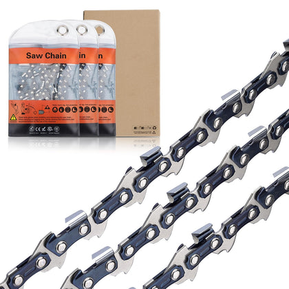 Hipa 3-pack 8-inch PS720 chain on a saw, ready for clean backyard pruning.