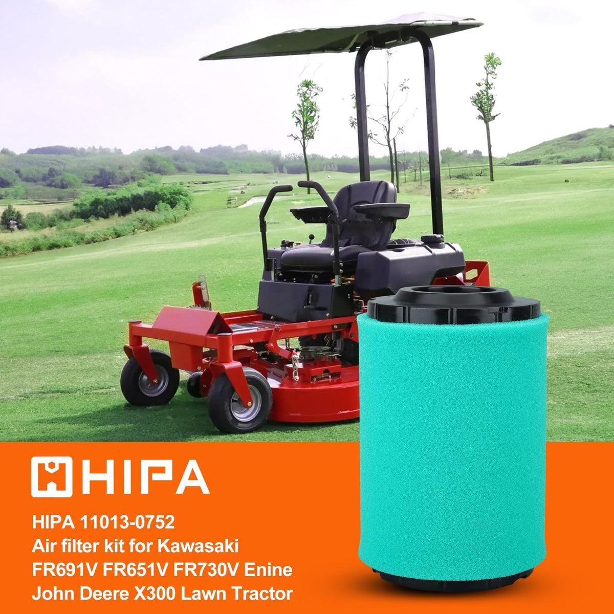 Hipa 3208313 air filter in box for easy DIY replacement.