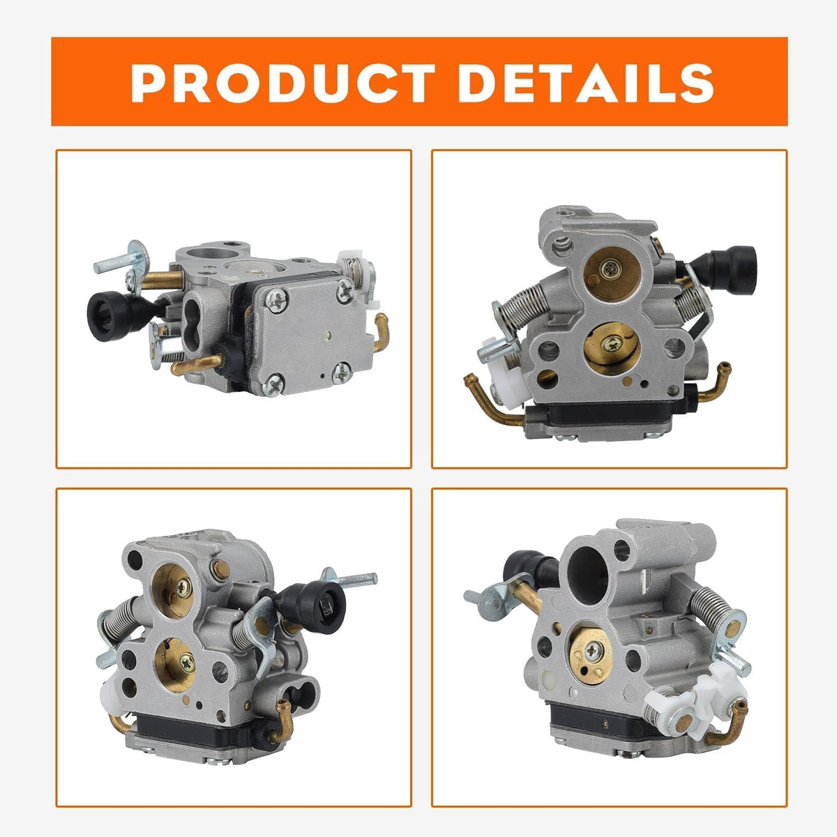 Hipa carburetor includes fuel line and primer pump for quick installation