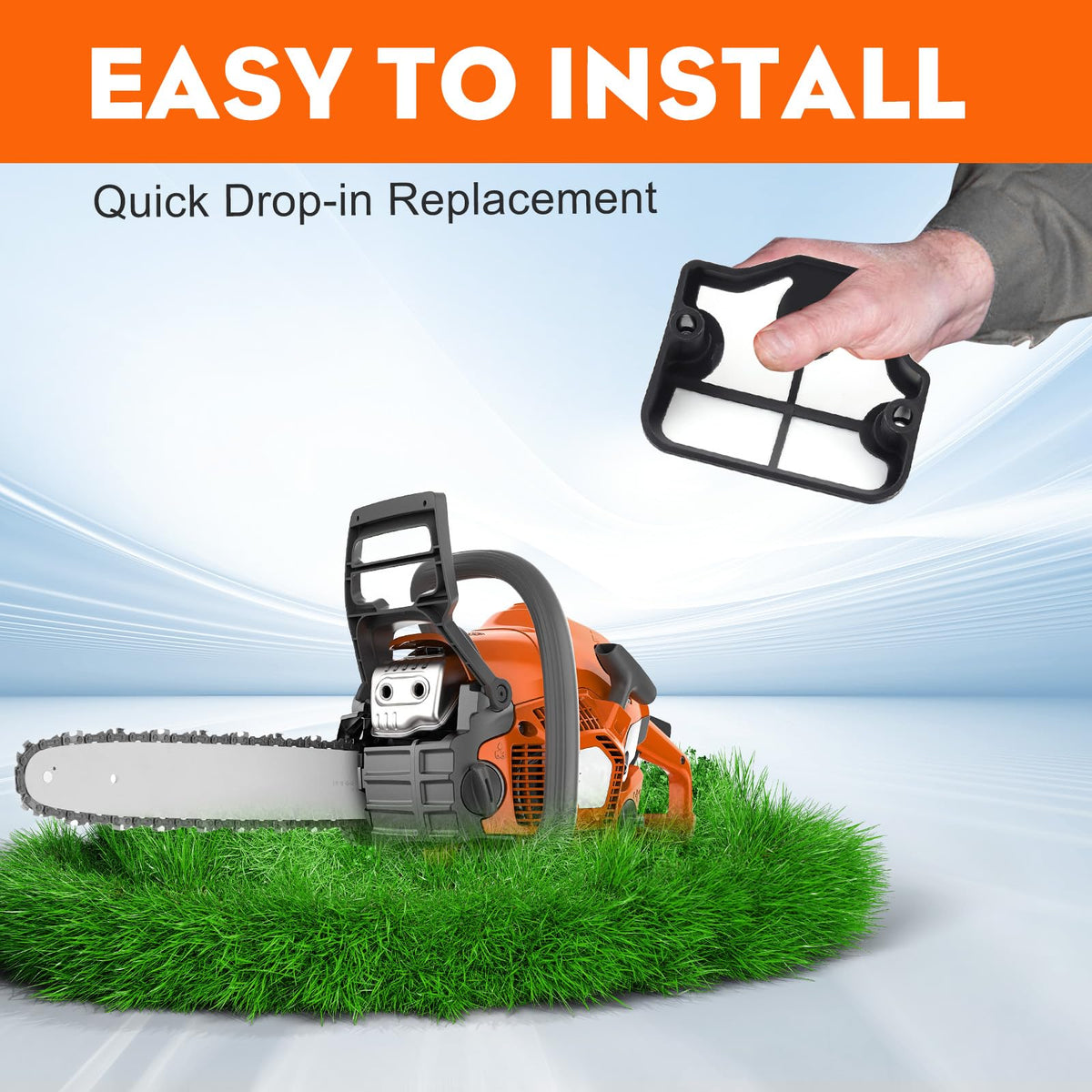 Hipa easy-install image, no tools required for replacement.
